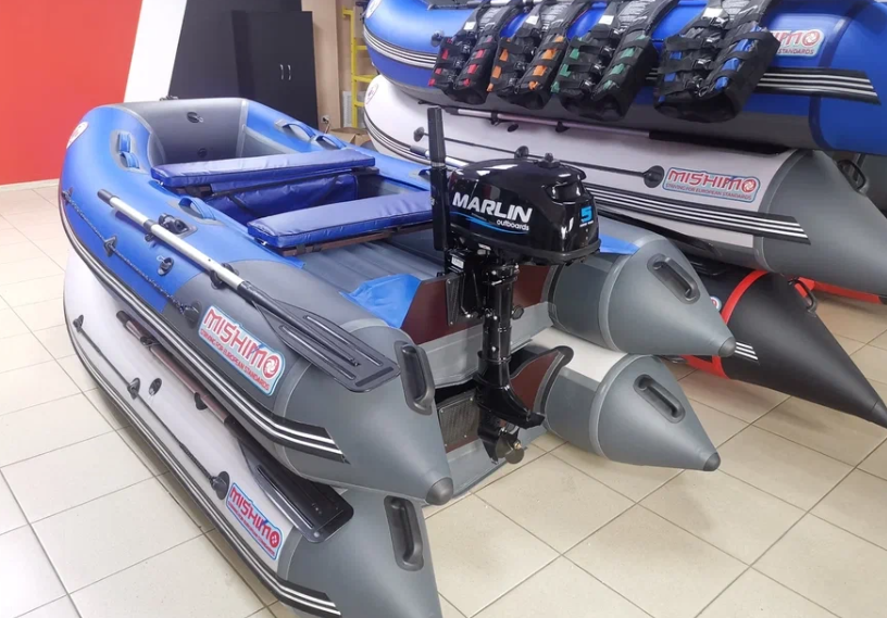 КОМПЛЕКТ ЛОДКА MISHIMO LITE 315 + МОТОР 5л.с в Рыбинске