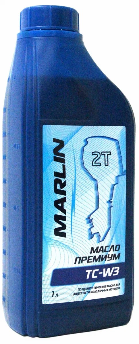 МАСЛО ПОЛУСИНТЕТИЧЕСКОЕ MARLIN ПРЕМИУМ 2Т, TC-W3, 1 ЛИТР в Рыбинске