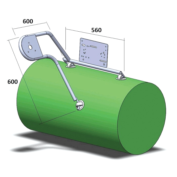 Стойка рулевая с креплением на баллон надувной лодки 25мм в Рыбинске