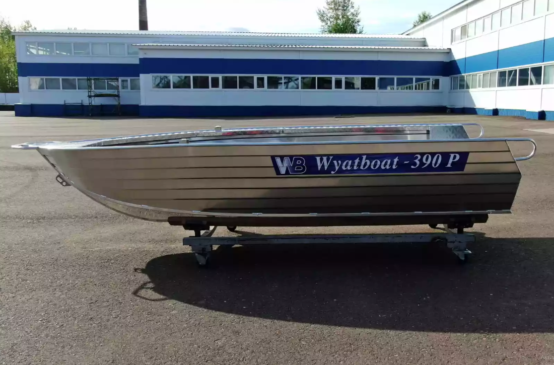 Алюминиевая лодка Wyatboat-390РМ увеличенный борт в Рыбинске