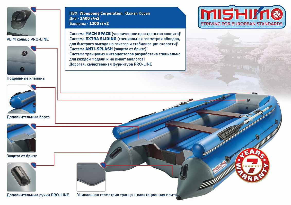 Лодка MISHIMO FAMILY LITE DF 400 в Рыбинске