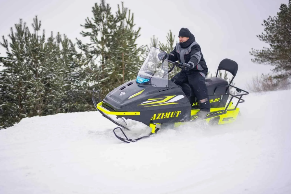 Миниснегоход Бурлак Азимут 24 л.с. , эл.запуск, реверс, тормоз гидравл, капот черный в Рыбинске