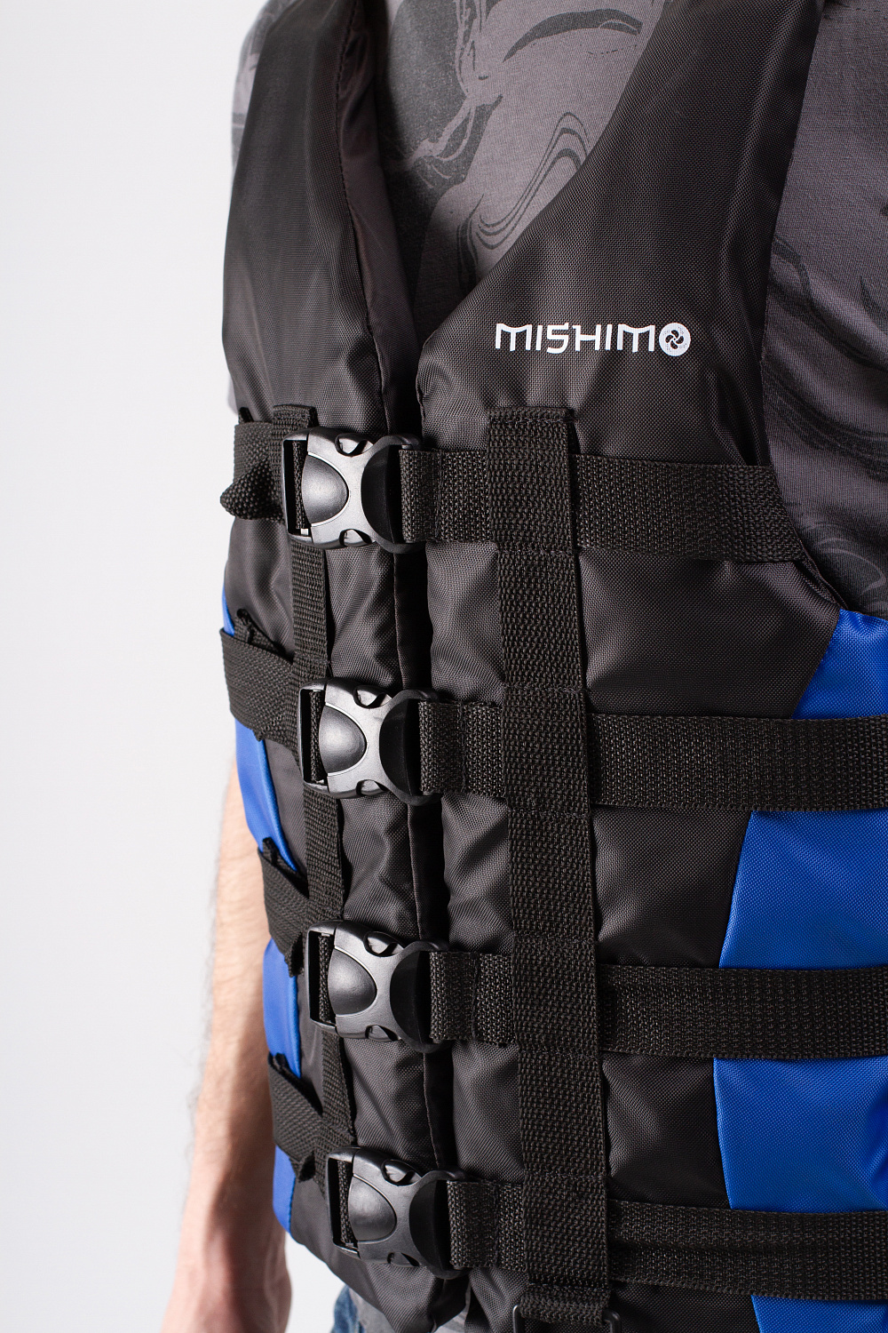 Жилет спасательный MISHIMO PRO Премиум качества Черно-синий в Рыбинске