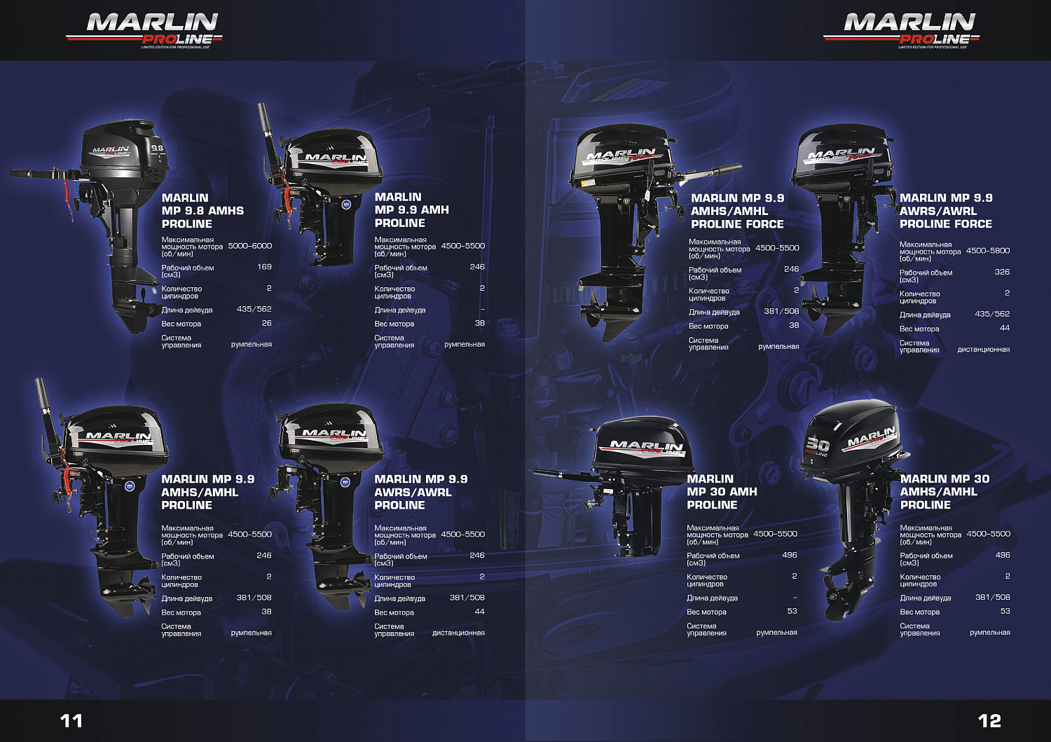 Лодочный мотор MARLIN PROLINE MP 9.9 (15) AMHS в Рыбинске