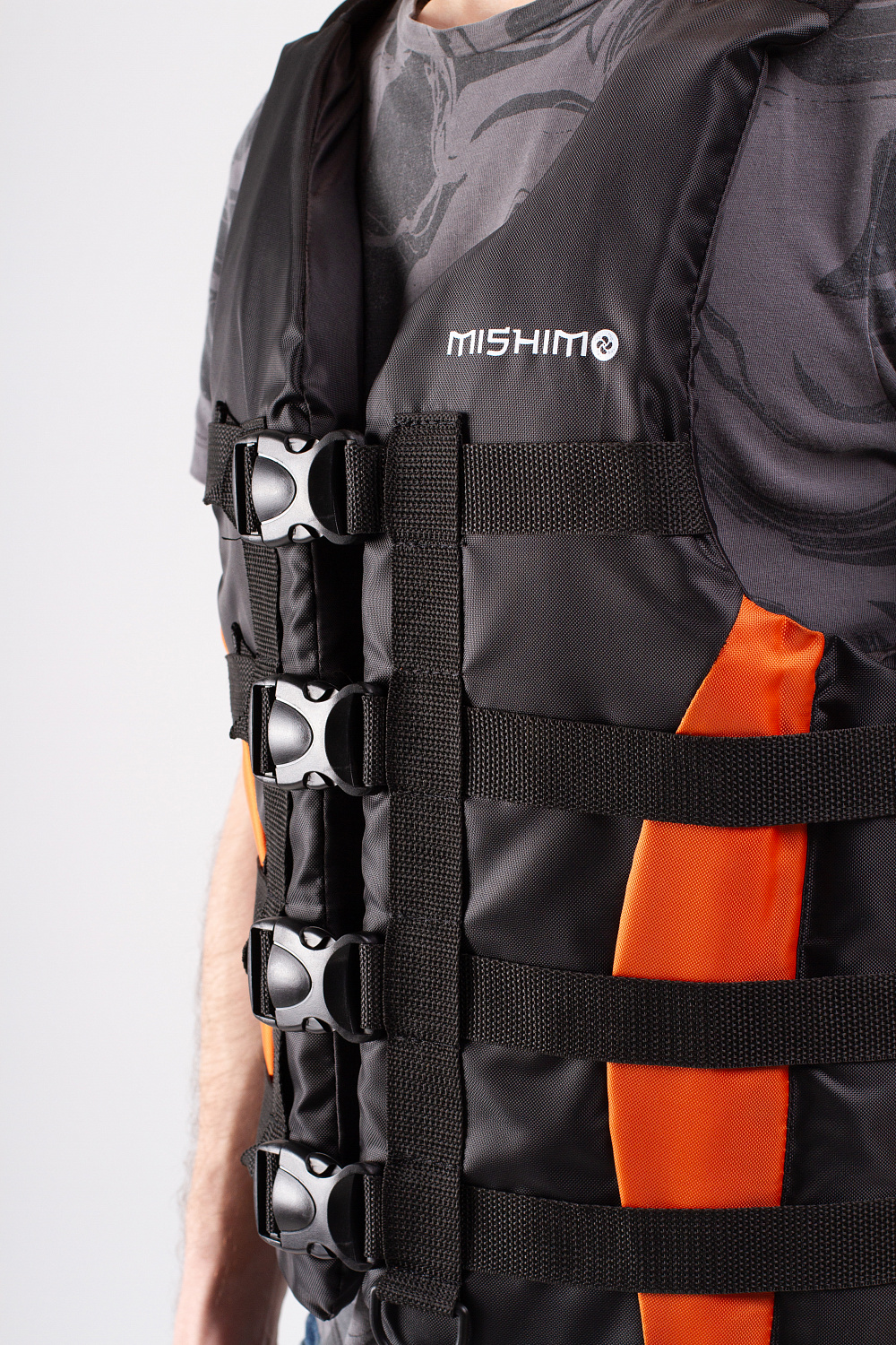 Жилет спасательный MISHIMO PRO Премиум качества Черно-оранжевый в Рыбинске