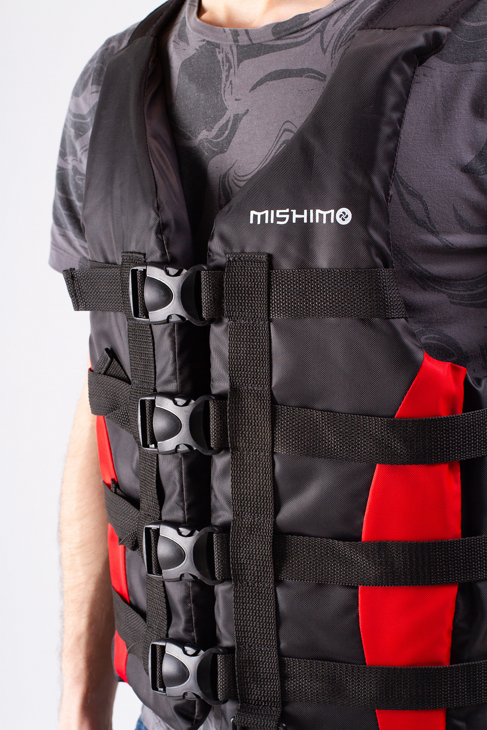 Жилет спасательный MISHIMO PRO Премиум качества Черно-красный в Рыбинске
